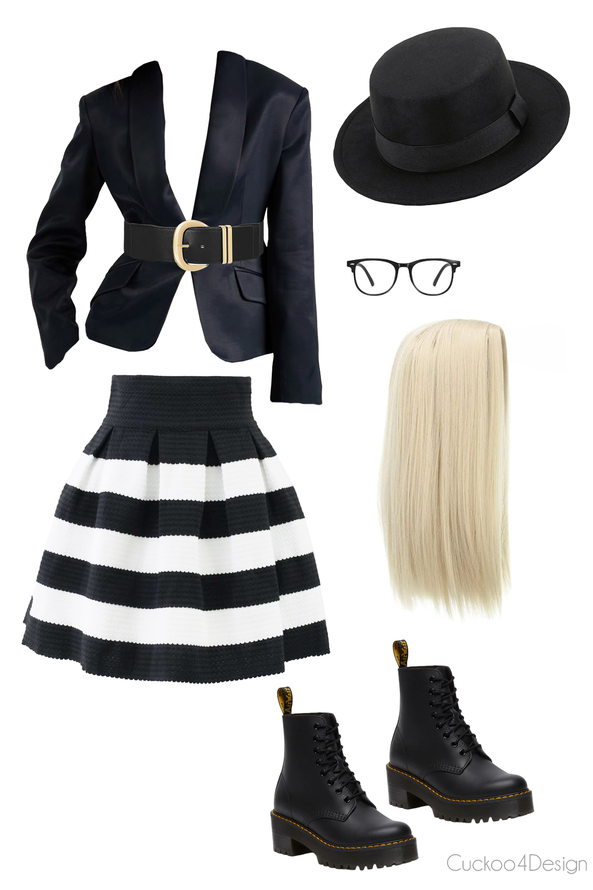image collage of Diane Keaton outfit pieces
