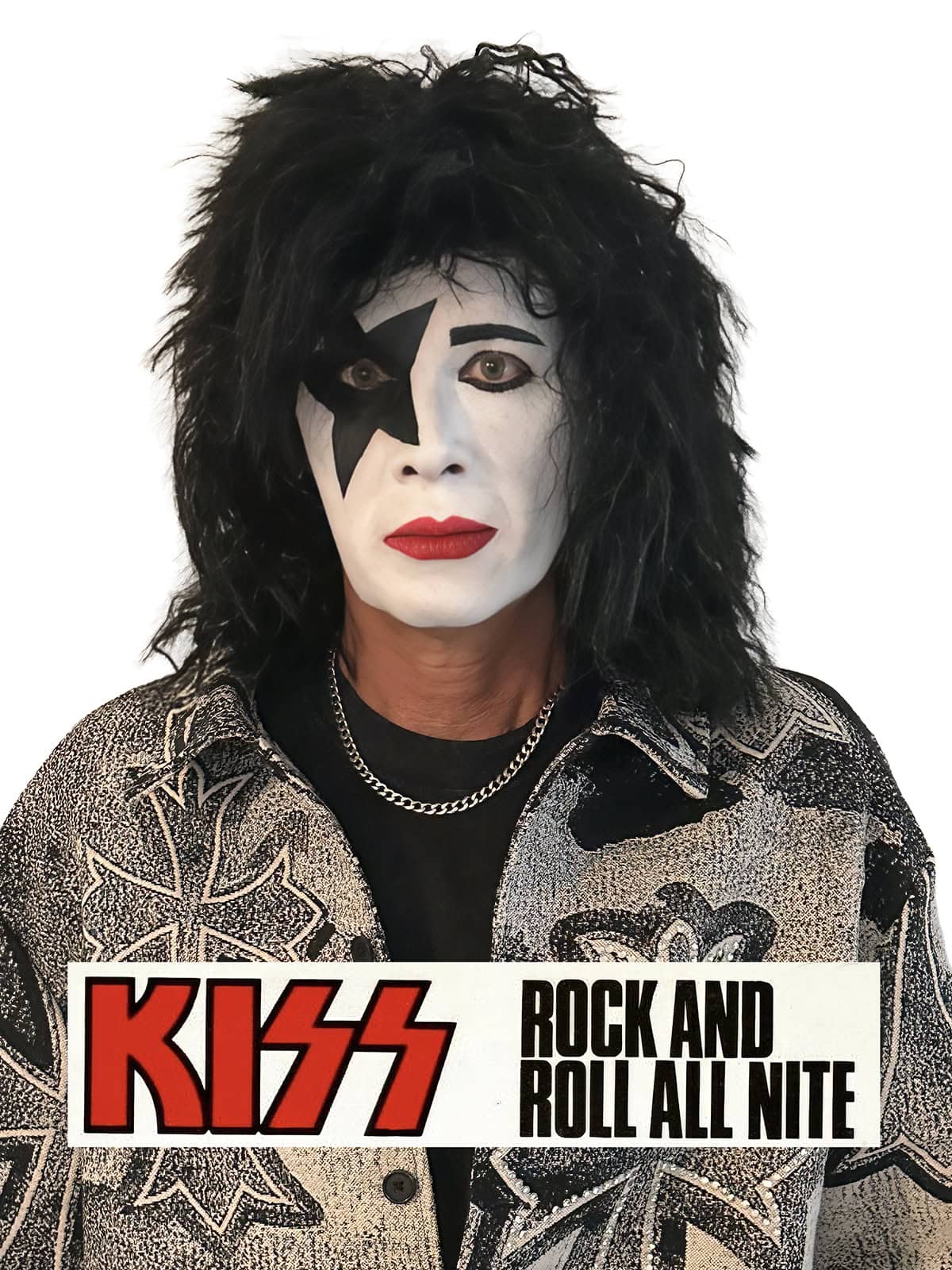 black and white Paul Stanley face paint